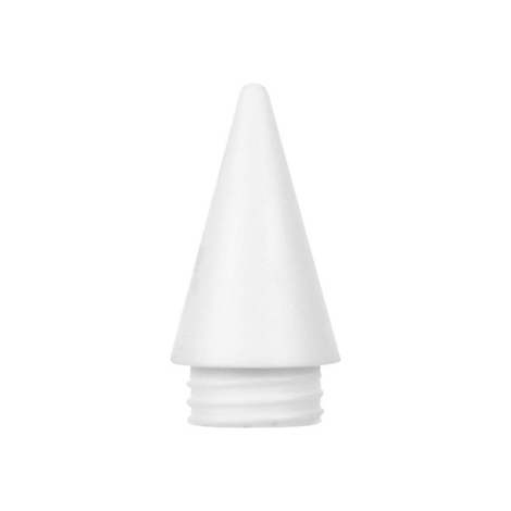 Weiße Ersatzspitze für einen Eingabestift mit konischer Form und Schraubgewinde.