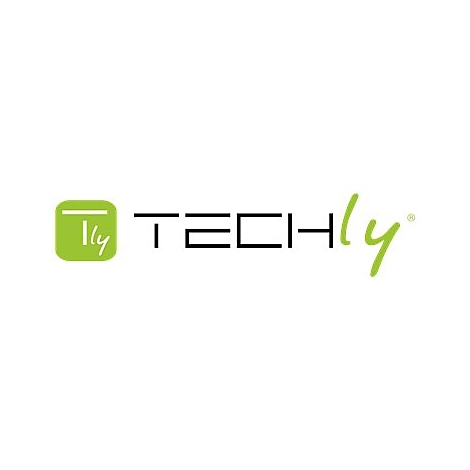 Das Logo der Marke Techly mit einem grünen Quadrat und weißem T sowie schwarzem Schriftzug.