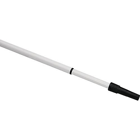 White, telescopic pole with black end.