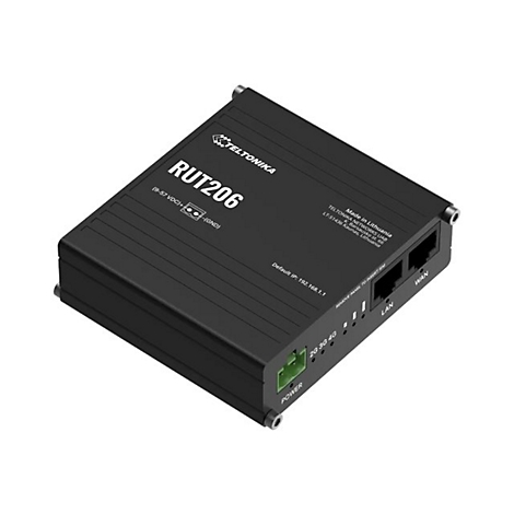 Teltonika RUT206 - Wireless Router - WWAN 2,4 GHz - 3G, 4G, 2G - an DIN-Schiene montierbar, wandmontierbar, oberflächenmontierbar