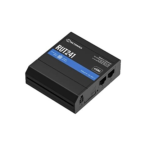 Teltonika RUT241 eSIM - Wireless Router - WWAN 2,4 GHz - 2G, 3G, 4G - an DIN-Schiene montierbar