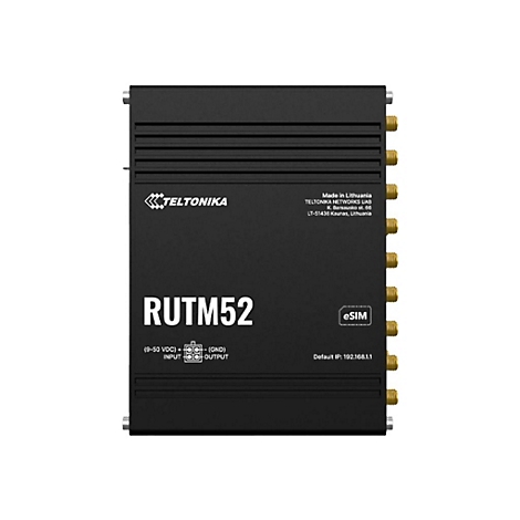 Teltonika RUTM52 - Wireless Router - WWAN 5-Port-Switch - 1GbE, 5G, LTE, HSPA - Wi-Fi 5 - 3G, 4G, 5G