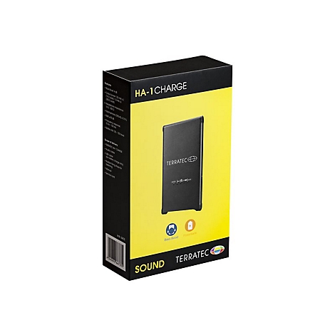 Schwarze Produktverpackung mit HA-1 Charge Schriftzug und Produktabbildung auf gelbem Grund.