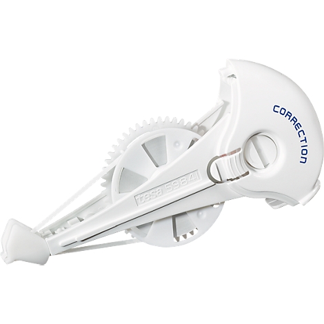 White correction tape roller with gear and 'CORRECTION' label.