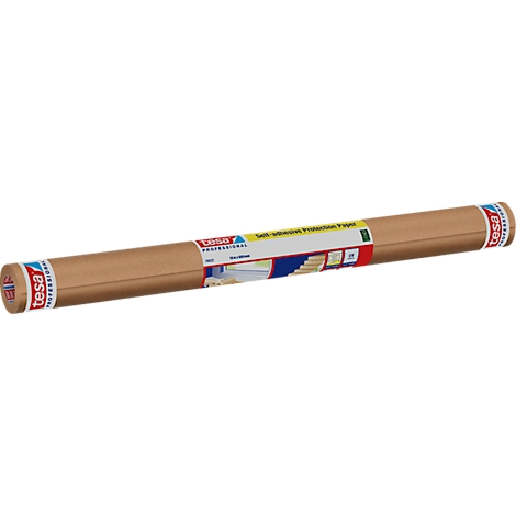 Gerolltes Schutzpapier von tesa. Aufschrift: Soft adhesive protection paper.
