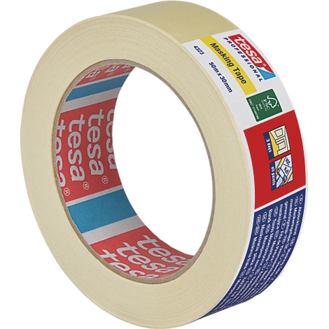 Beige rol tesa masking tape met de woorden "Masking Tape".