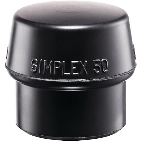 Bouchon de tuyau en plastique noir avec l'inscription "SIMPLEX 50".