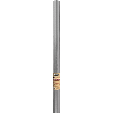 Rolle aus silbernem, glattem Material, mit einem Band mit Text.