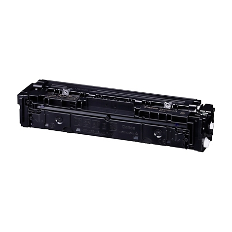 Cartouche de toner noire, marque Canon, sur fond blanc.