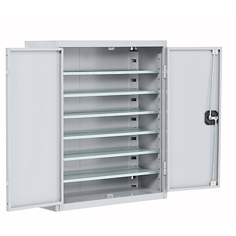 TOP FIX-Regalschrank, 780 mm hoch, 6 Böden, ohne Kästen, mit Türen