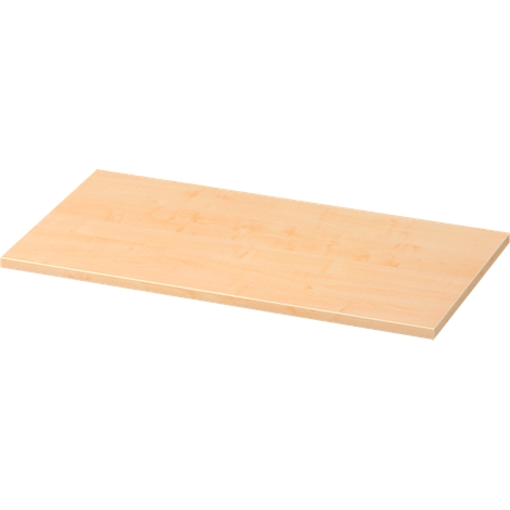 Rectangular wooden board in light brown color. Wood structure clearly visible.