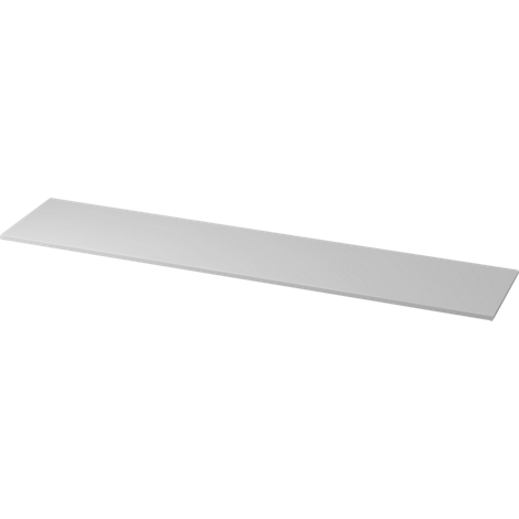 Gray, elongated product, slightly angled. Unobtrusive background.