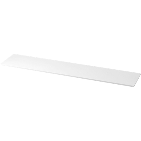 Elongated white building element at a slight angle against a white background.