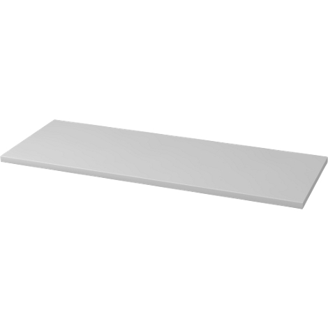 Gray rectangular shelf, slightly raised at the edge.
