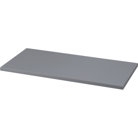 Rectangular gray plate, slightly raised.