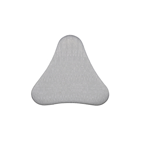 Gray, drop-shaped object against a white background.