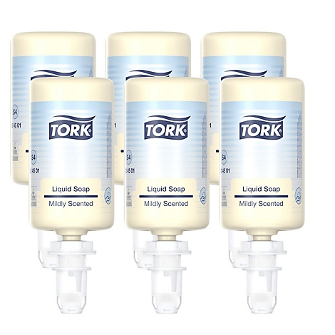 Divers modèles de distributeurs Tork en noir et blanc, avec des numéros de produit.