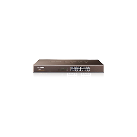 Un commutateur réseau TP-Link gris avec plusieurs ports.