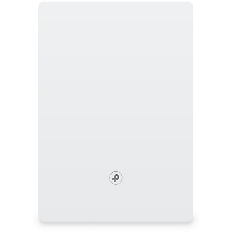 Hellgraues Rechteck mit abgerundeten Ecken. Unten mittig ein TP-Logo. 