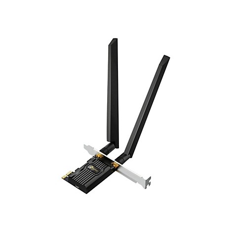 WLAN-Adapter mit schwarzen Antennen. Das Logo von TP-Link ist sichtbar.