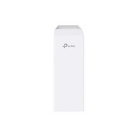 Appareil rectangulaire blanc avec le dessus arrondi, logo TP-Link. Sur fond blanc.