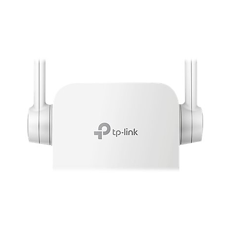 Weißer Router mit zwei Antennen, TP-Link Logo.