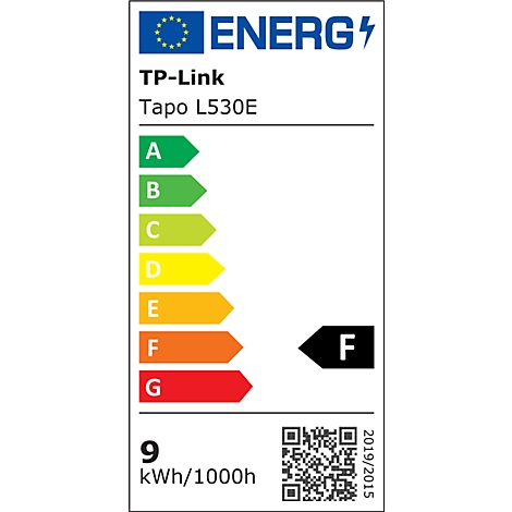 Energielabel mit Energieeffizienzklasse
