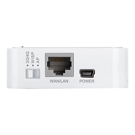 Gros plan d'un dos de routeur blanc avec port rÃ©seau, port USB et interrupteur. Inscription : 3G/4G, WISP, AP, WAN/LAN, POWER.