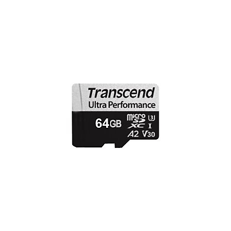 Transcend 64GB microSDXC Speicherkarte mit A2 und V30 Zertifizierung.