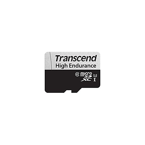 Transcend High Endurance microSDXC-Speicherkarte in Schwarz und Silber.