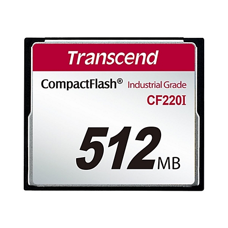 Transcend CompactFlash Speicherkarte, 512 MB, industrielle Ausführung.