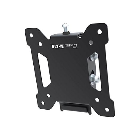 Schwarze TV-Halterung von Eaton Tripp Lite. Die Halterung hat eine rechteckige Form mit Löchern und einem Schraubanschluss.