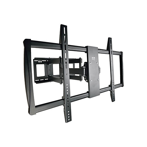 Schwarze TV-Wandhalterung, drehbar, mit Schrauben und dem Schriftzug "Eaton".