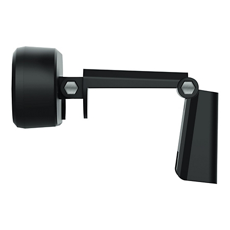 Schwarzes Produkt, vermutlich eine Kamera oder ein Mikrofon, das an einem Arm befestigt ist. Der Arm ist über ein Gelenk mit dem Produkt verbunden.