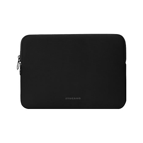 Schwarze Laptoptasche mit ReiÃŸverschluss und dem Schriftzug TUCANO.