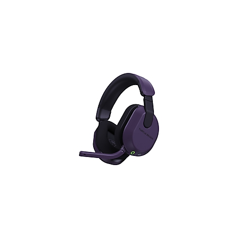 Casque de jeu violet sans fil avec microphone.