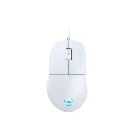 Souris de jeu blanche. Logo avec feuille de palmier en bas, lettrage Turtle Beach.