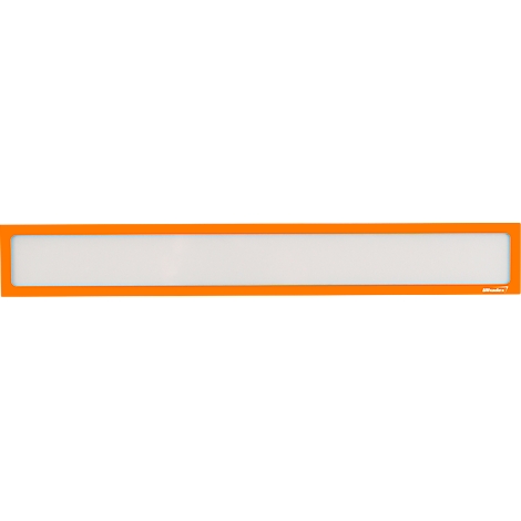 Rectangular orange line, within which is a white rectangle.