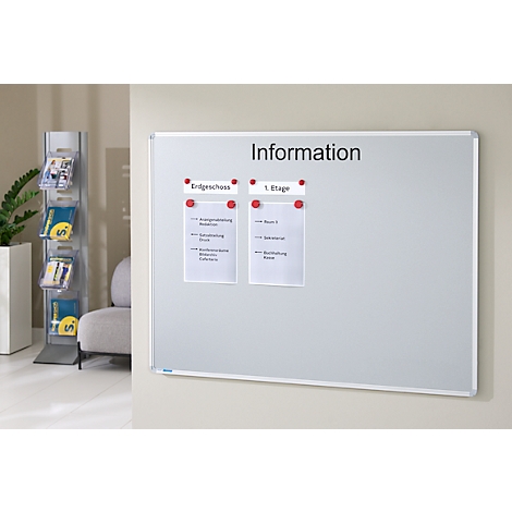 Ultradex Informationstafel 'Information', Metall, magnethaftend, Wandmontage, inkl. Montagematerial, B 900 x H 1200 mm, silbergrau RAL 9006