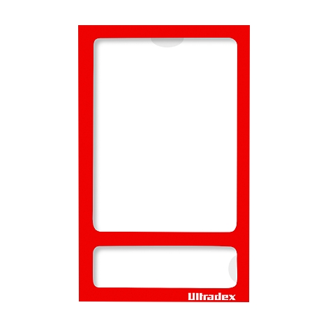 Red card holder with white background and "Ultradex" text.