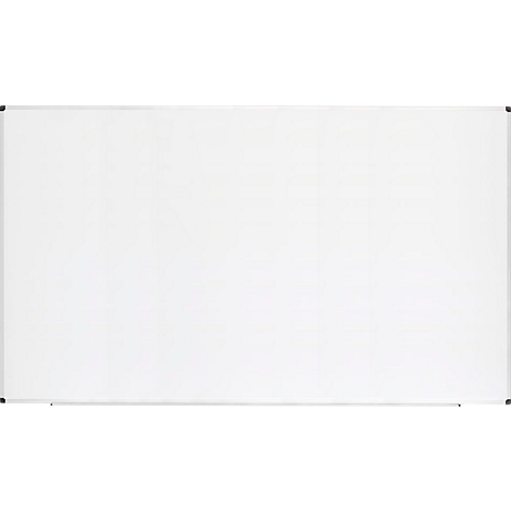 Weißes Whiteboard mit schmalem, grauem Rahmen.