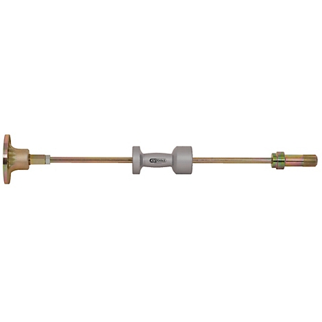 Abzieher aus Metall, mit Griff und Schraubverbindungen. Auf dem Griff steht das Wort "KS TOOLS".