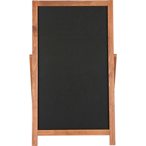 Krijtbord met houten frame. Leeg, klassiek ontwerp. Een praktisch krijtbord voor restaurants of cafés.