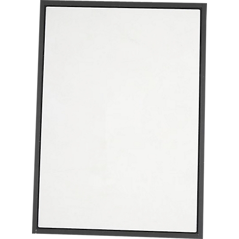 An empty white frame with a dark frame.
