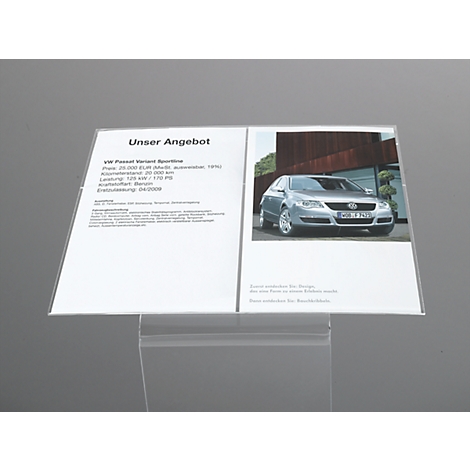 An advertisement shows a VW Passat Variant Sportline offer. The car is pictured.