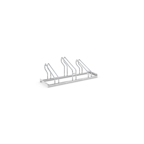 Metal bicycle stand on a white background.