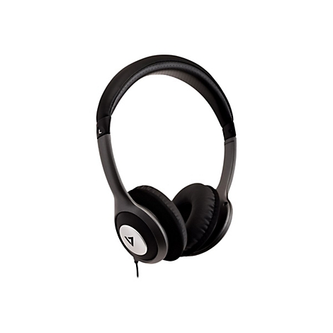 Casque noir avec un logo placÃ© sur un fond blanc.