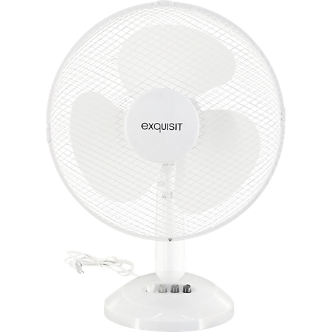 Ventilateur de table VT 34062 we exquisit - Ø 300 x H 500 mm - 3 vitesses - 35 W - oscillant - inclinable - avec poignée