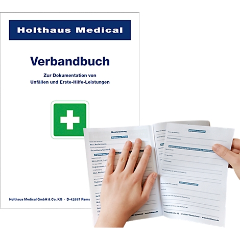 Verbandbuch, DIN A5, nach BGI 511-1, mit perforierten Seiten, 50