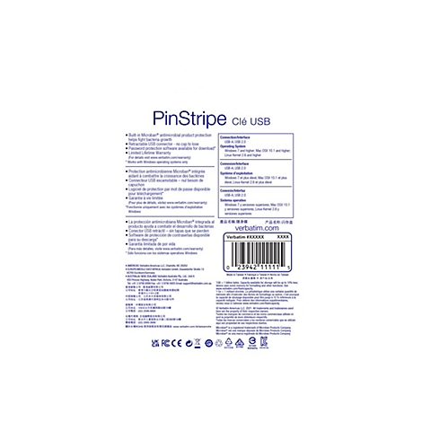 Verbatim PinStripe USB Drive - USB-Flash-Laufwerk - 64 GB